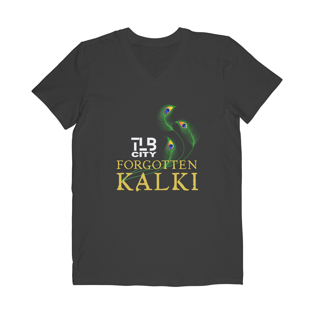 Black S Men Half Sleeve V-Neck T-shirt